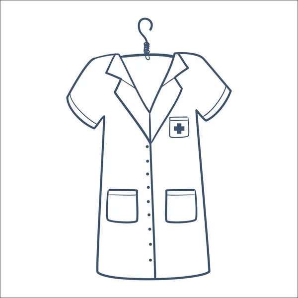 Nurse or doctor uniform isolated on white. — Vector stock ...