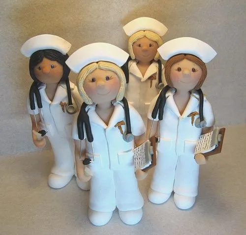 Nurses Cake Toppers | enfermeras porcelana fria | Pinterest ...