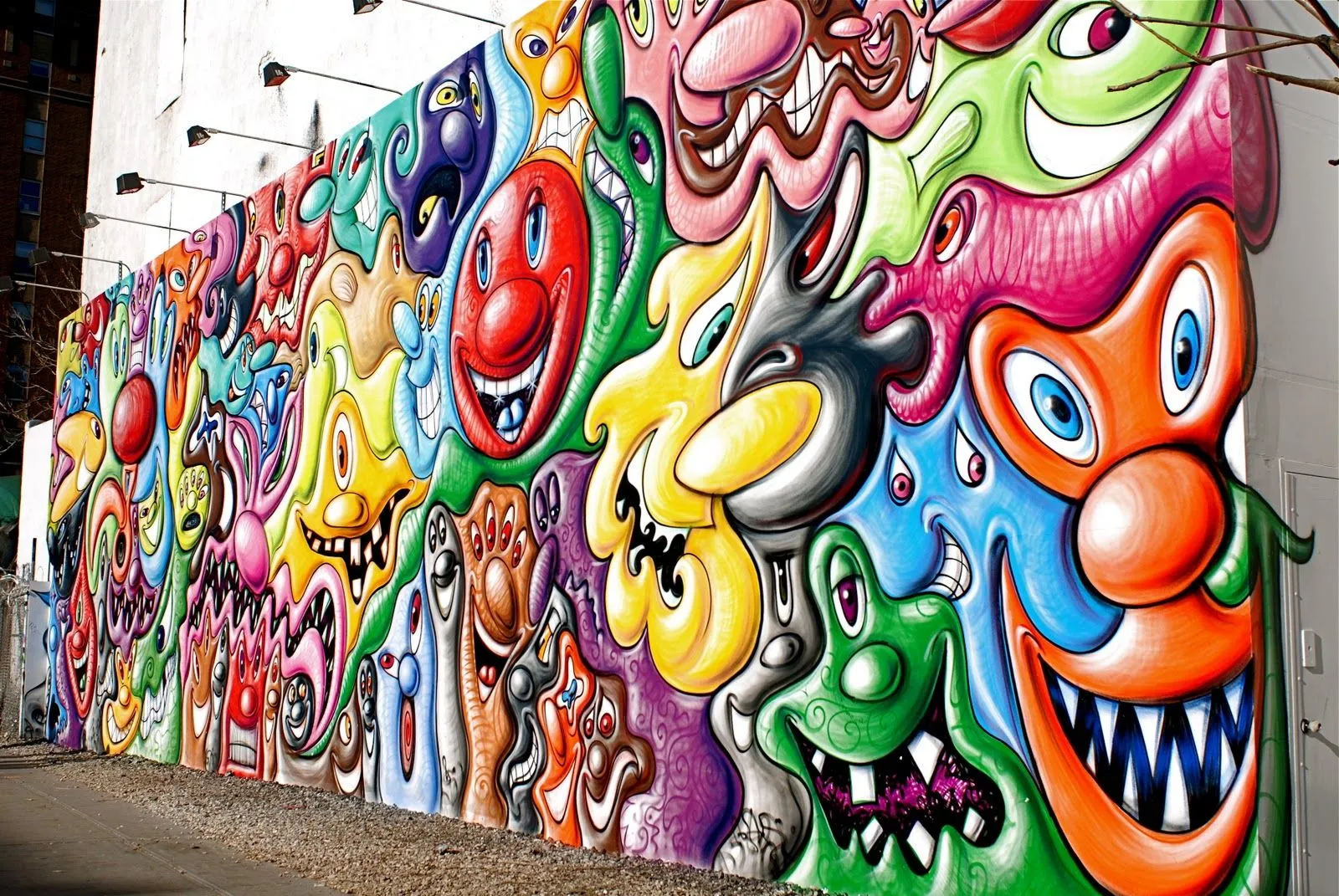 NYC ♥ NYC: Kenny Scharf Mural on Houston and Bowery NYC ♥ NYC: Kenny Scharf Mural on Houston and Bowery