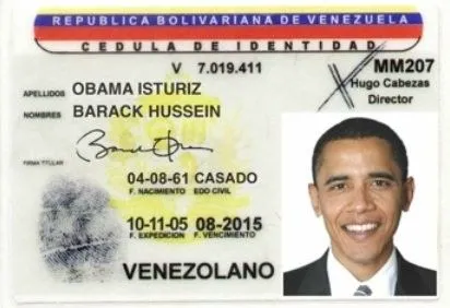 Hasta obama tiene cedula venezola que te parece? | La Venezuela de Hoy