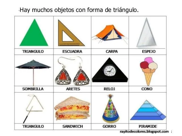 Objetos q tengan forma de triangulo - Imagui