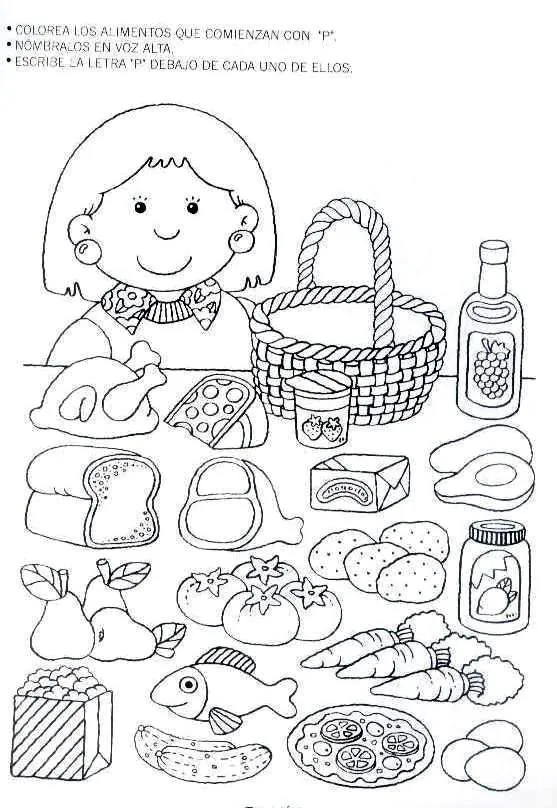 Recursos para Educación Infantil: ¡A pintar todos los alimentos ...