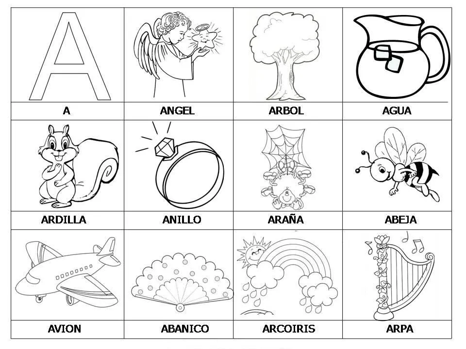 Objetos que empiecen con la letra a para recortar - Imagui