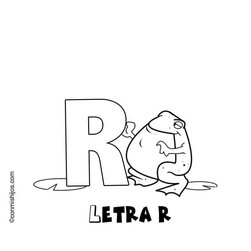 Letra R: Dibujos para colorear