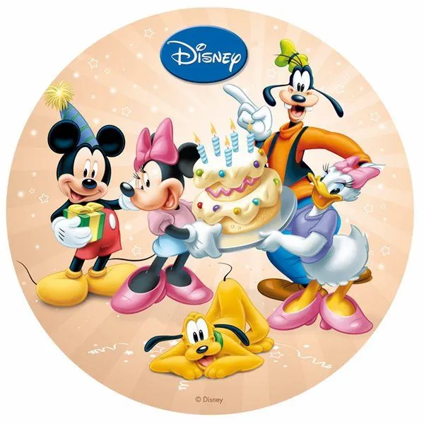 Oblea Minnie Mouse y Mickey Mouse en papel de arroz