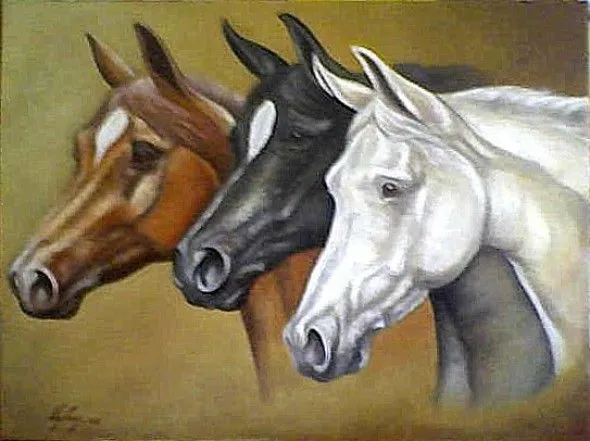 Obra de arte: cabezas de caballos Artistas y arte. Artistas de la ...