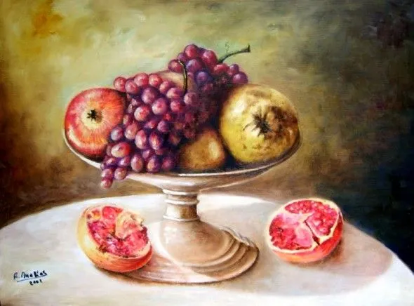 Obra de arte: Frutero con frutas Artistas y arte. Artistas de la ...