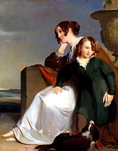 OBRAS MAESTRAS DE LA PINTURA.  Thomas Sully (1783-1872)-madre e hijo. óleo sobre lienzo-145cm x 115cm-metropolitan museum of art