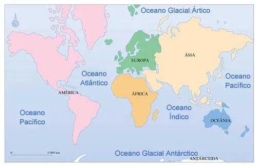 Mapa mundi con oceanos - Imagui