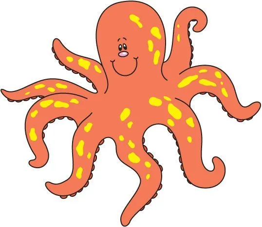 Octopus Isolated On White Stock Vector Underwater Clipart - Free ...