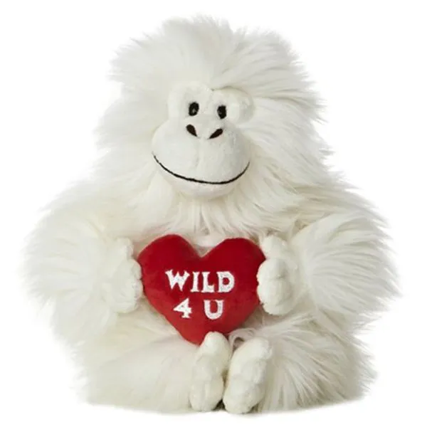 Oem custom lindo wild animal relleno del mono mono blanco amor de ...