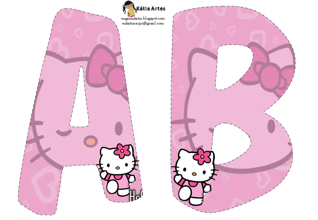 Oh my Alfabetos!: Alfabeto de Hello Kitty en fondo rosa. Oh my Alfabetos!: Alfabeto de Hello Kitty en fondo rosa.