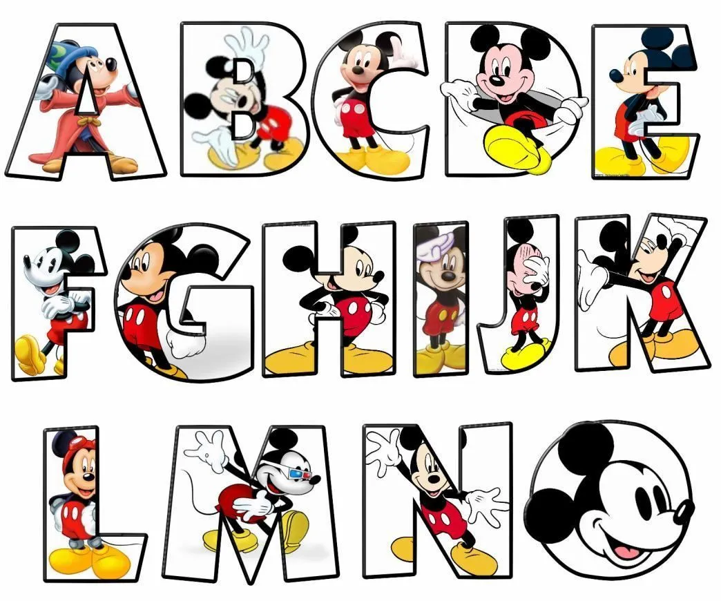 Oh my Alfabetos!: Alfabeto de Mickey. | Letras de mickey mouse, Letras de  mickey, Alfabeto disney