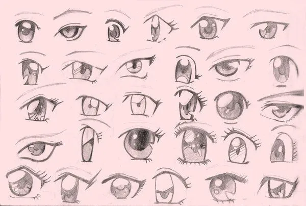 Animes para dibujar ojos - Imagui