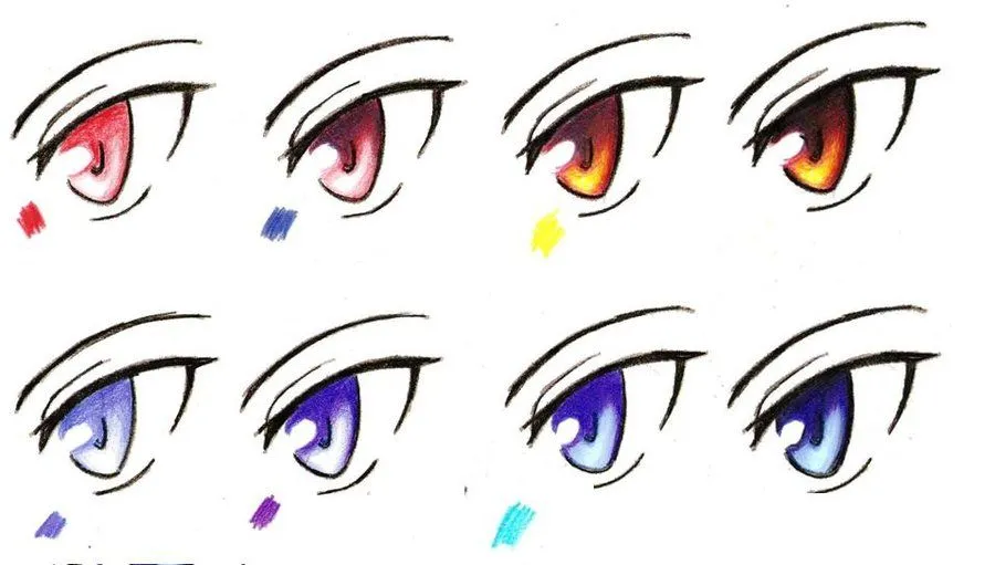 Ojos anime color - Imagui