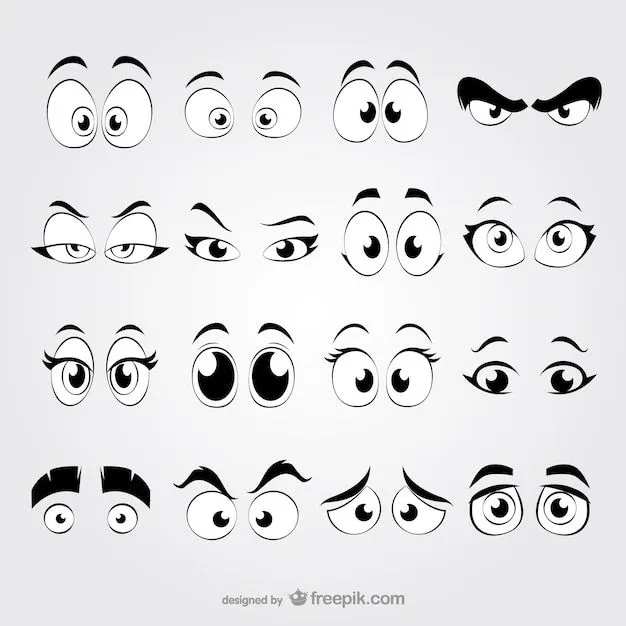 Ojos de dibujos animados | Descargar Vectores gratis