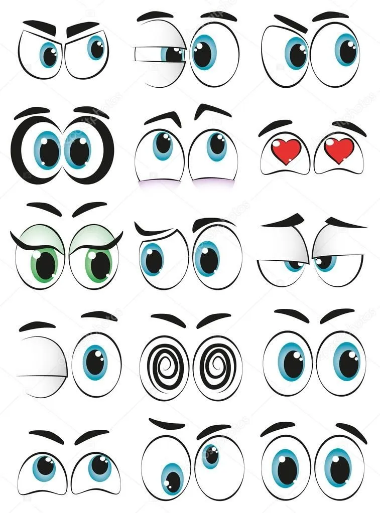 ojos de la historieta — Vector stock © zothen # ojos de la historieta — Vector stock © zothen #