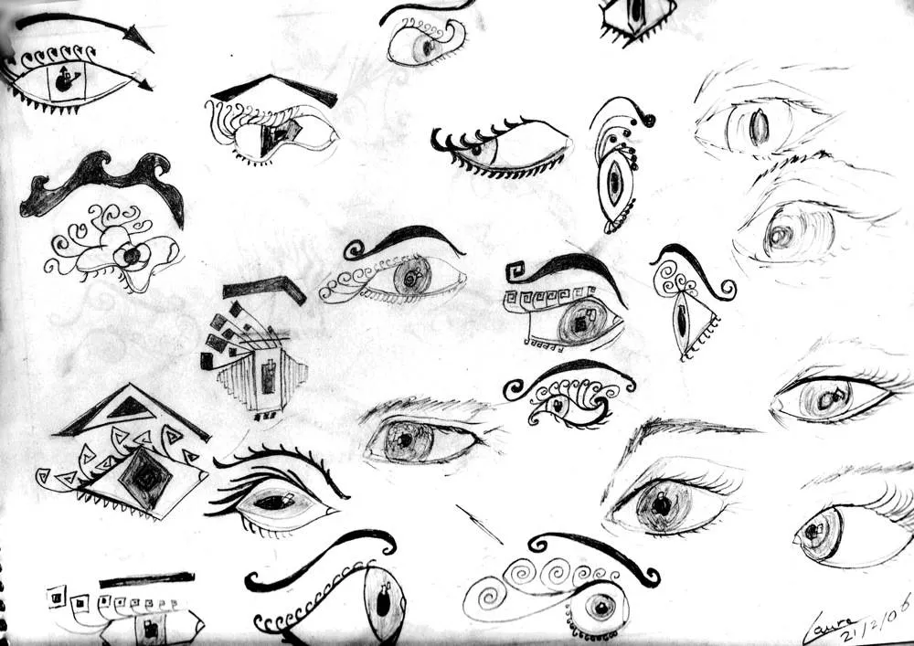 dibujos a lapiz de ojos