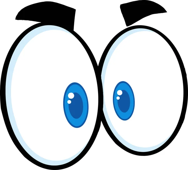 Ojos locos dibujos animados — Vector stock © HitToon #61082525