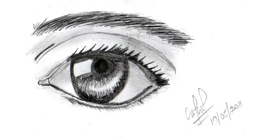 Dibujos de ojos con lapiz - Imagui