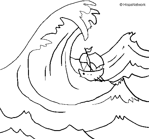 Dibujos de olas de mar para colorear - Imagui