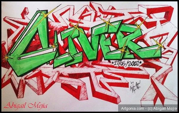 Oliver-Graffiti by Abigail Mejia - Artgonia
