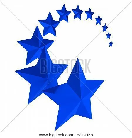 Once estrellas azules sobre fondo blanco Fotos stock e Imágenes ...