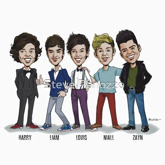 One Direction Caricature Tee!" T-Shirts & Hoodies by Steve Panozzo ...