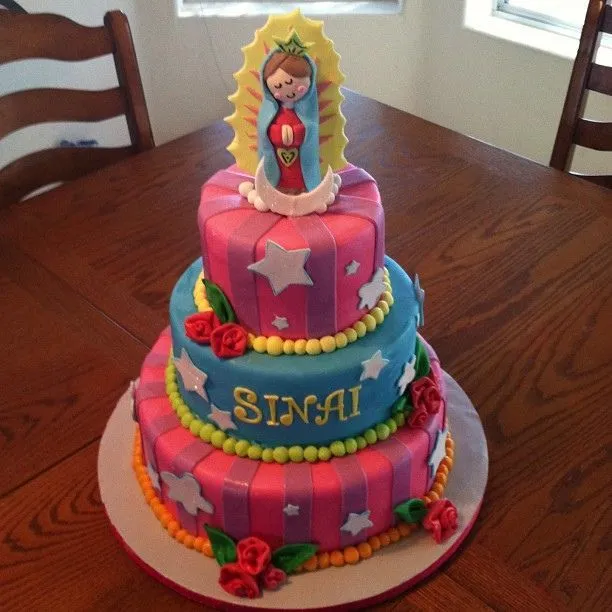 One of my favoritist cakes to date! Virgencita Plis for a Baby ...