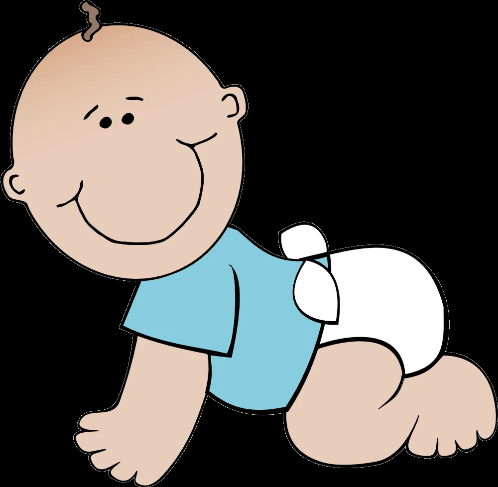 OnlineLabels Clip Art - Baby Boy Crawling