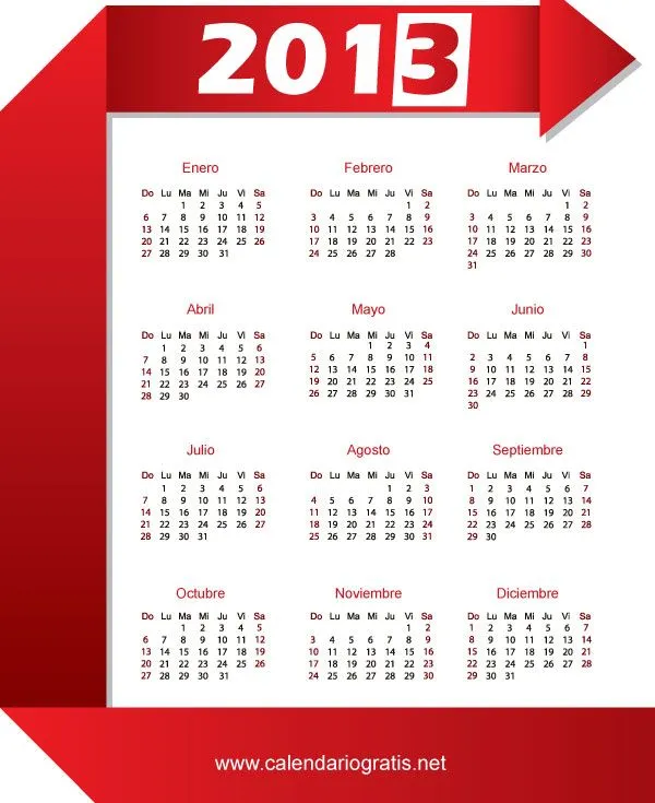 5 Opciones creativas de Calendarios 2013 vectorizados – Puerto ...