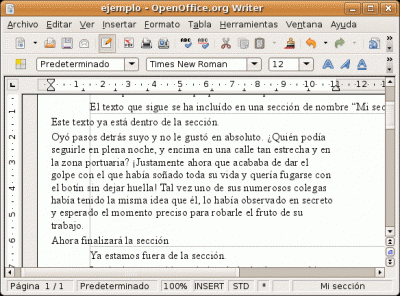OpenOffice.org Writer (el procesador de textos)