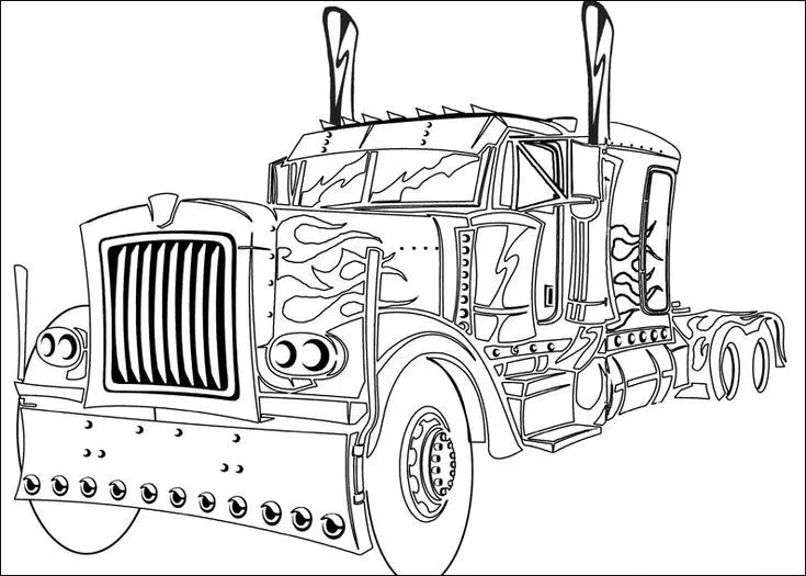 Optimus Prime Truck Coloring Pages - Enjoy Coloring | Chase ...