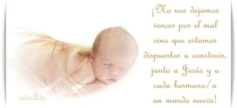 Oraciones de un bebé nacido - Imagui