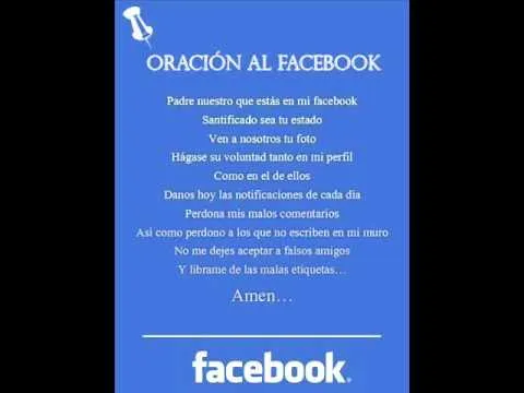 Oracion al Facebook (Loquendo) - YouTube