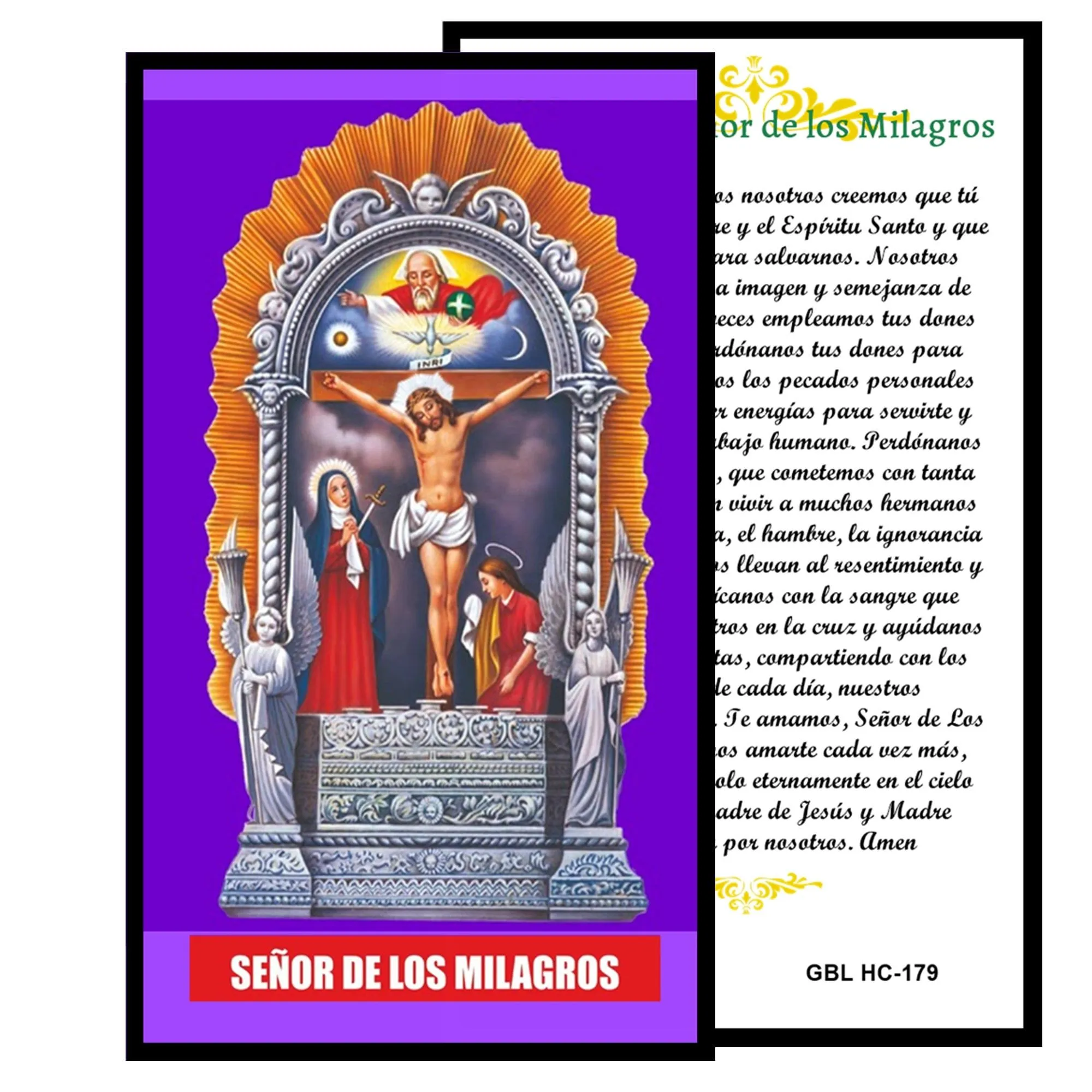 Oracion Al Senor De Los Milagros Tarjeta De Rezo Laminada Set - Etsy México