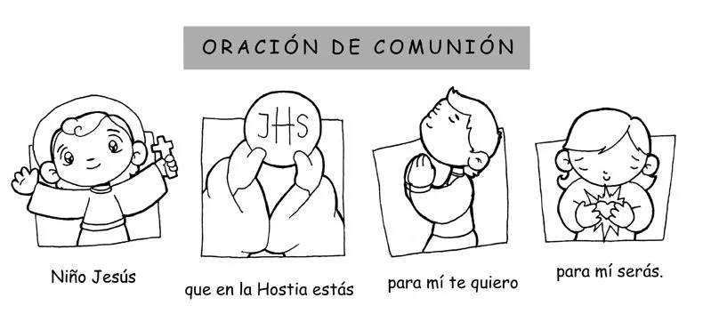 Dibujos para catequesis: ORACIÓN DE COMUNIÓN