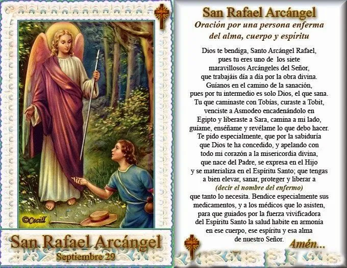 ORACIONES Y ESPIRITUALIDAD: Oración a San Rafael Arcángel para ...