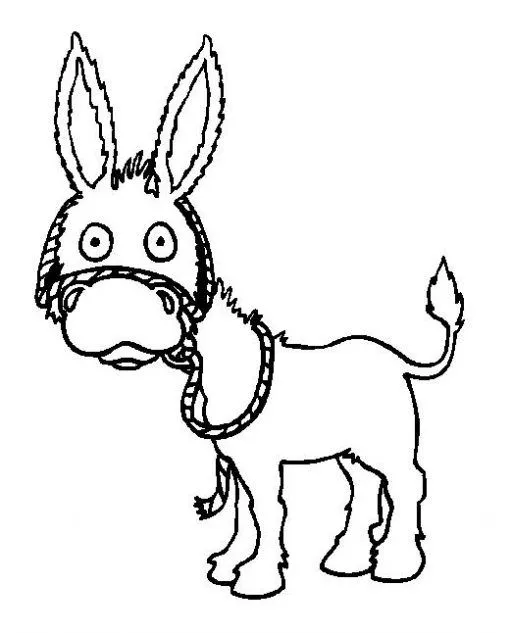 Dibujo de cara de burro para colorear - Imagui