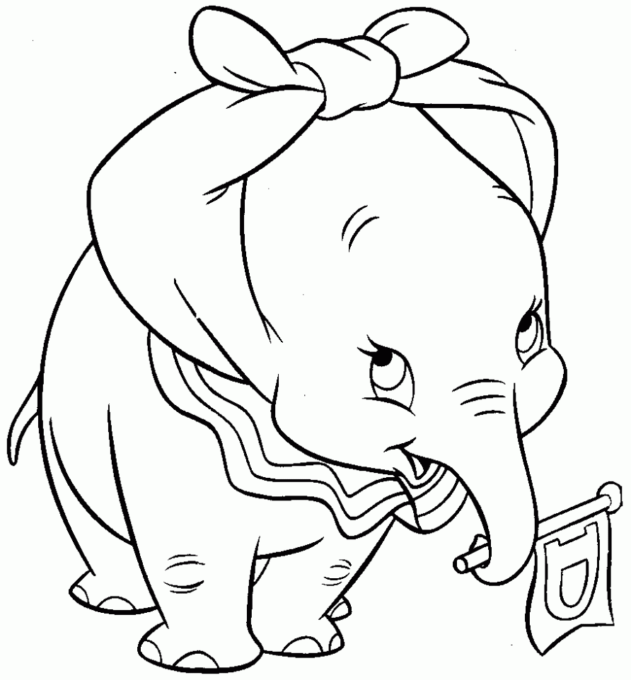 Dibujo de Dumbo y sus orejas para colorear. Dibujos infantiles de ...