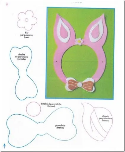 Moldes de orejas de conejo para imprimir - Imagui