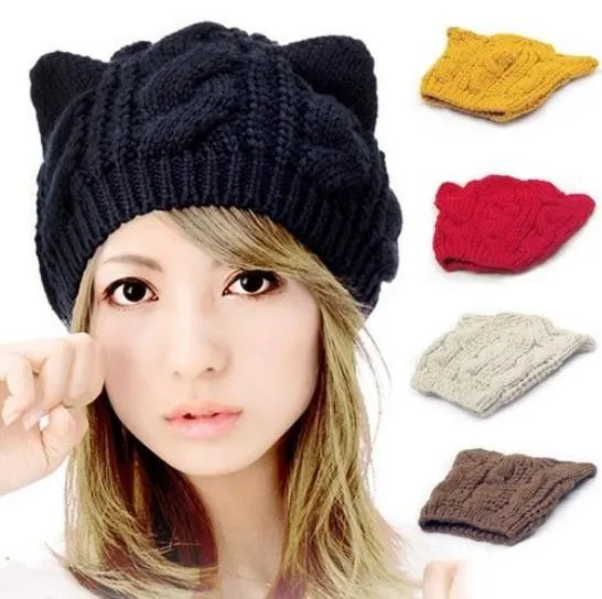 Orejas de gato lindo de la mujer sombreros 2014 de corea moda ...