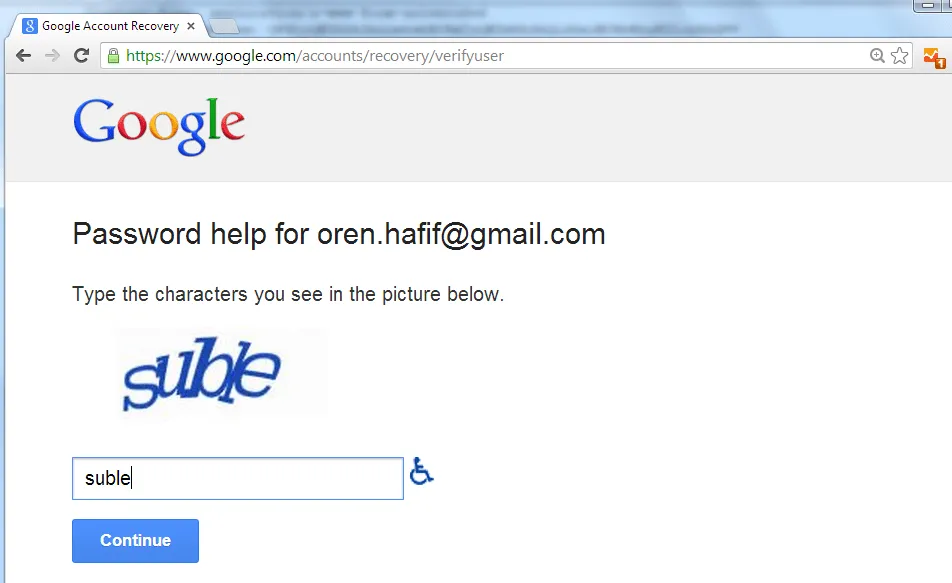 Oren Hafif: Google Account Recovery Vulnerability Oren Hafif: Google Account Recovery Vulnerability