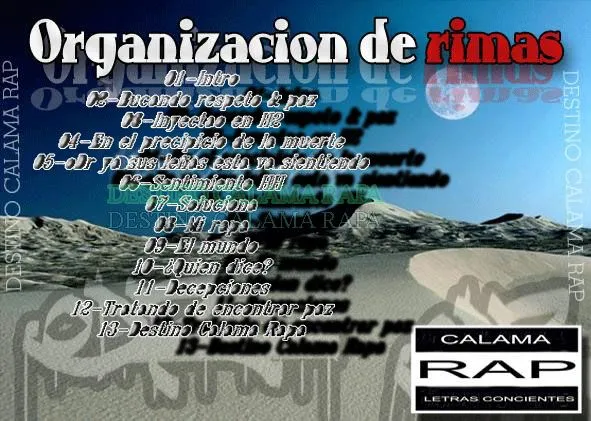 Organizacion de rimas - Destino Calama Rapa » Álbum Hip Hop Groups
