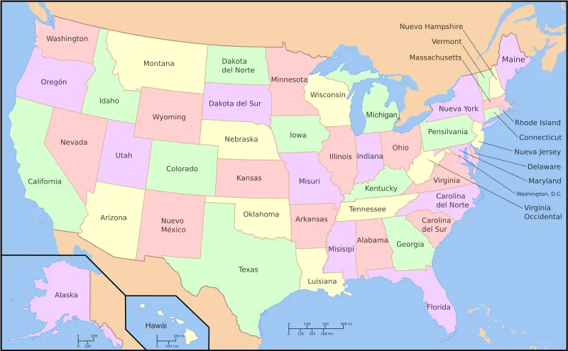 Organización territorial de los Estados Unidos - Wikipedia, la ...