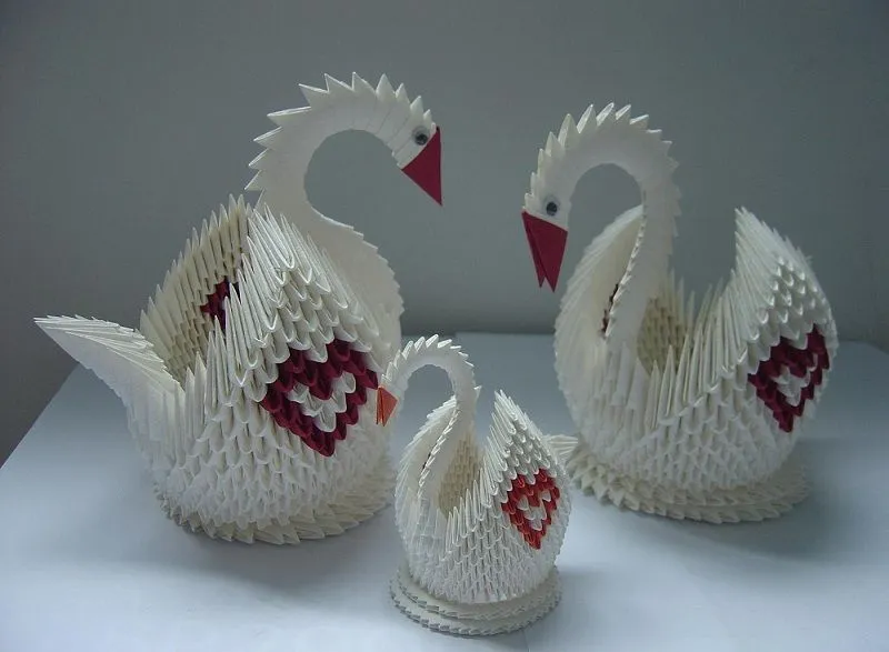 Cisnes en origami - Imagui