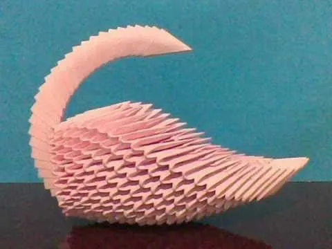 Origami 3D Cisne Rosa - YouTube