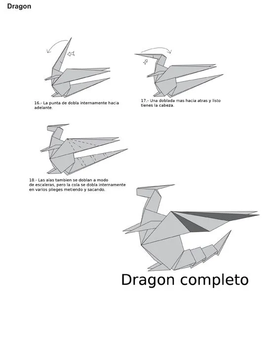 Creación Artesanal Origami como hacer un Dragón, Paper craft