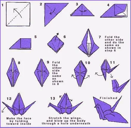 Origami: Un sobre con una grulla | El Gatito Amarillo