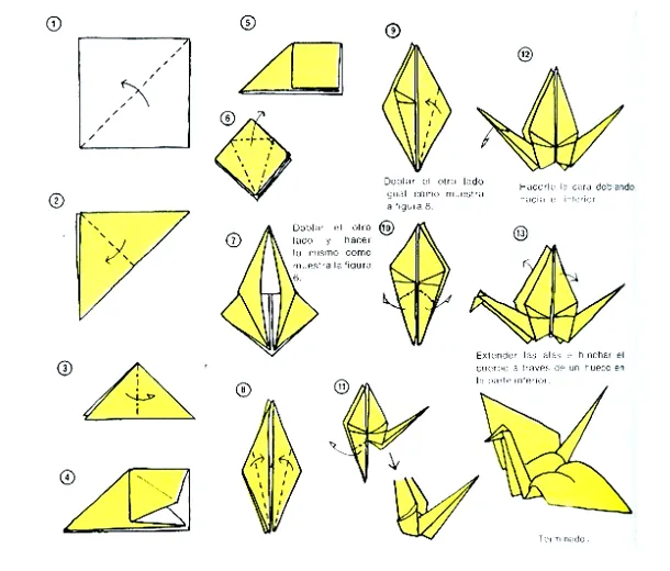 Pasos para hacer paloma en origami - Imagui